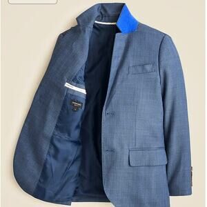 Crewcuts J.Crew Boys' Ludlow suit jacket stretch worsted wool blend in blue 14
